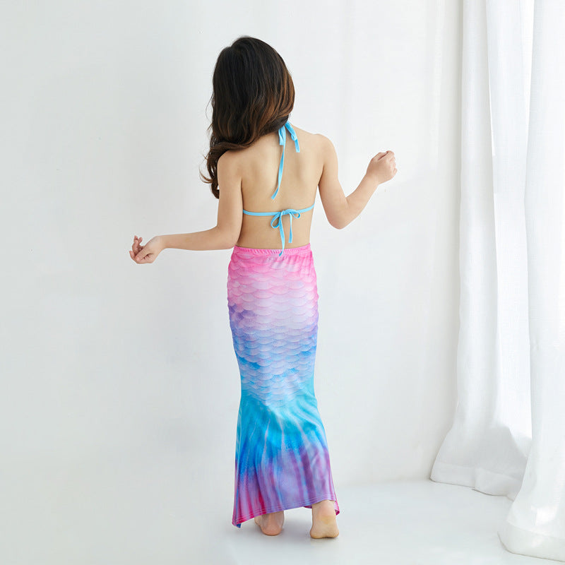 Wholesale Kids Mermaid Tail Polyester Swimwear Set Of 2